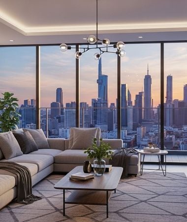 Skyline view from your condo