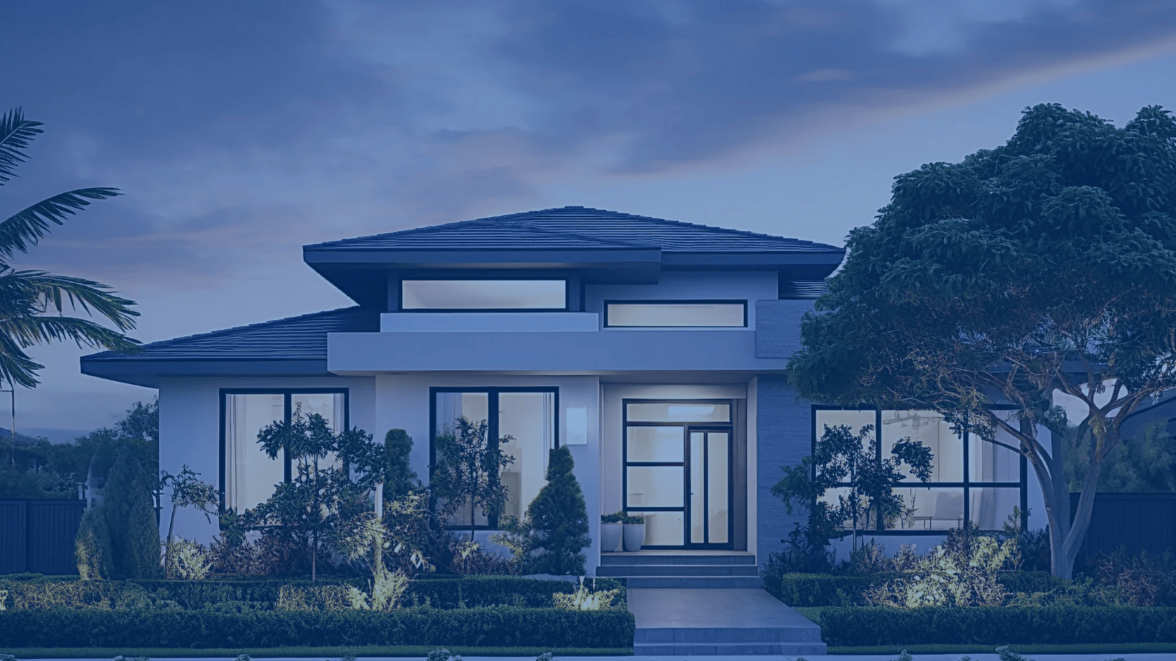 Blue Background House Image
