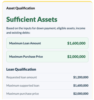 LendFriend Asset Depletion Mortgage Calculator