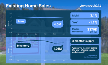 Existing Home Sales Jan 2024