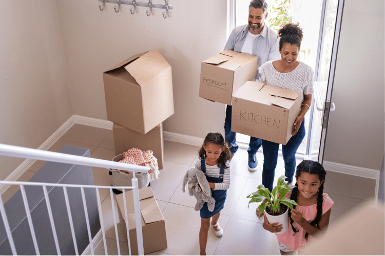 Family Entering Home-1 Family Entering Home-1