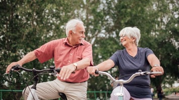 Homebuyers enjoying their retirement mortgage