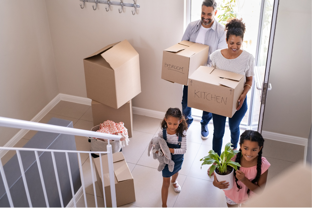 Family Entering Home-1 Family Entering Home-1