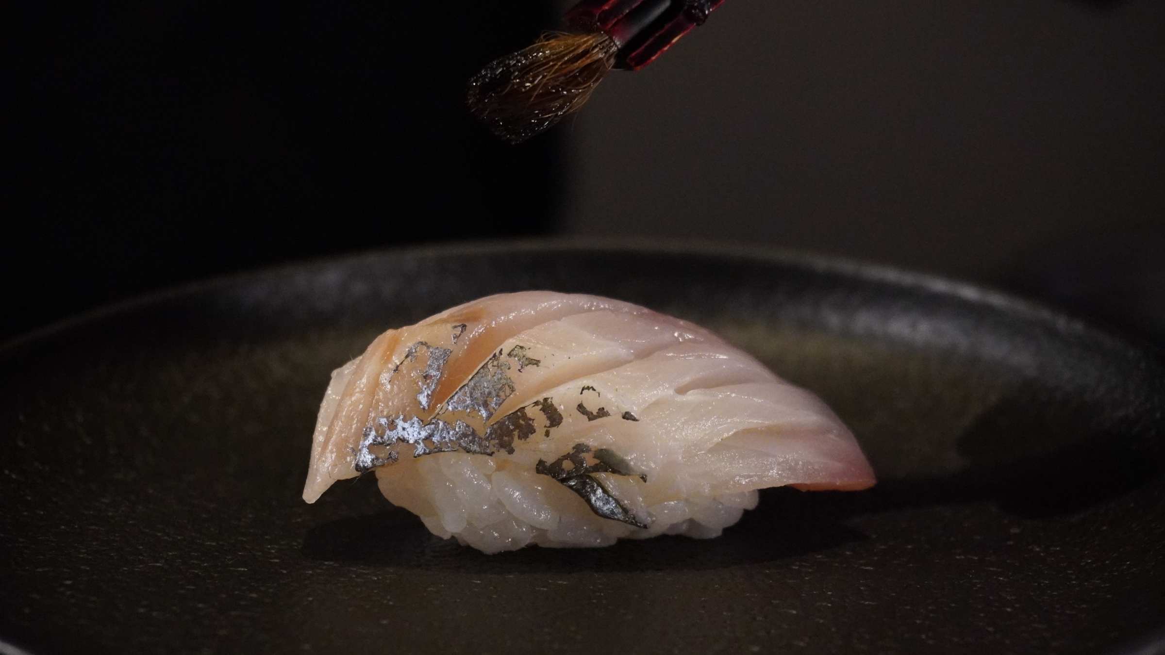 Sushi piece at Toshokan